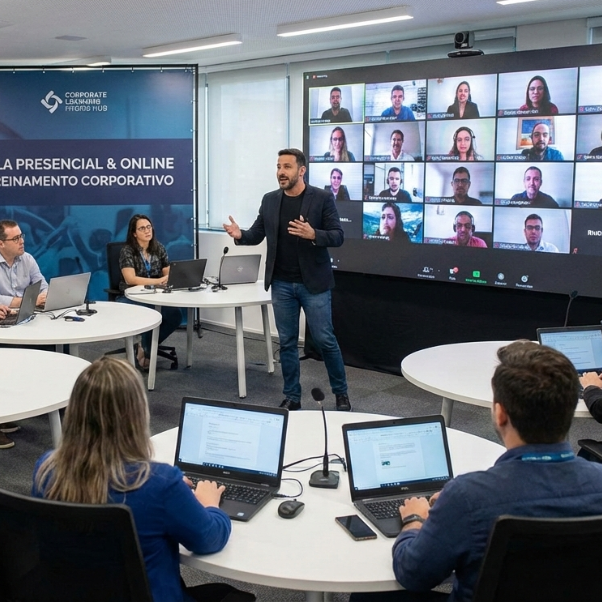 Aulas online e presenciais